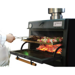 Image Houtskooloven-BBQ, GN 2/1 + GN1/1 (150 Kg/h)/Roestvrij staal 3