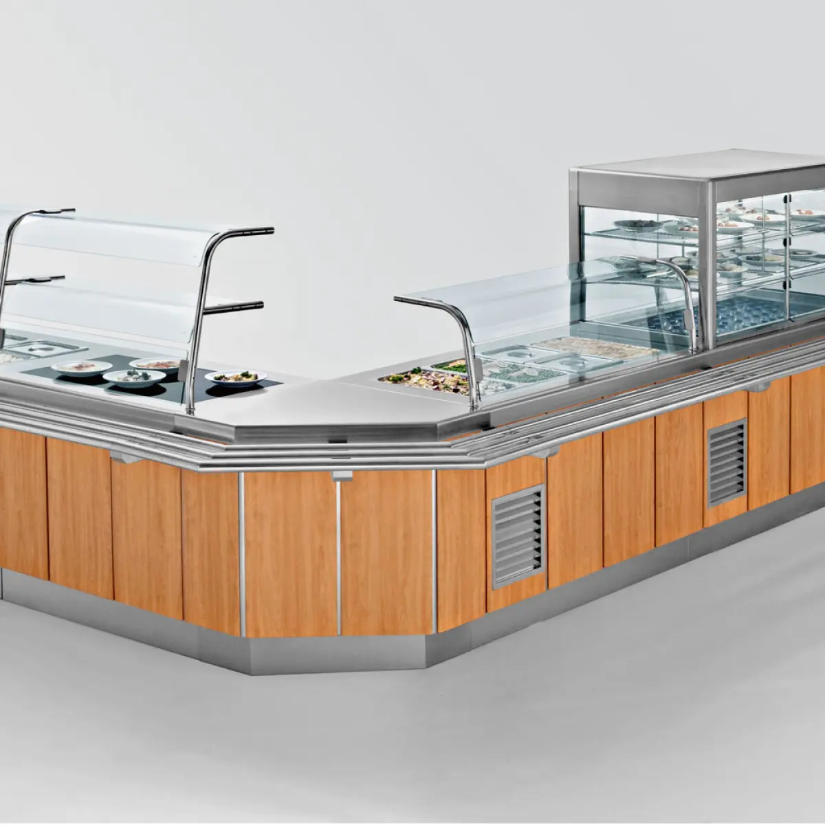 Image Top element + gekoelde vitrine op openkast 6x GN 1/1 3