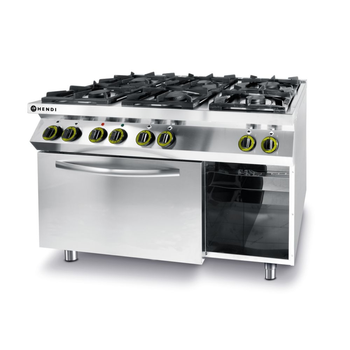 Image Gasfornuis Kitchen Line 6-pits met convectieoven GN 1/1 1
