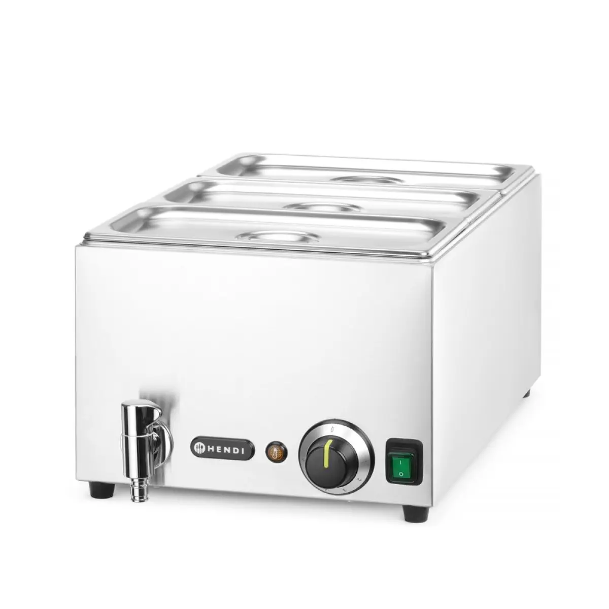 Image Set: Bain-marie HENDI Ranger met afvoerkraan + 3x GN 1/3 en deksel 2