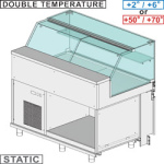 Image Gekoelde & verwarmde vitrine toonbank EN & GN, laag glas, statisch, zonder reserve 1