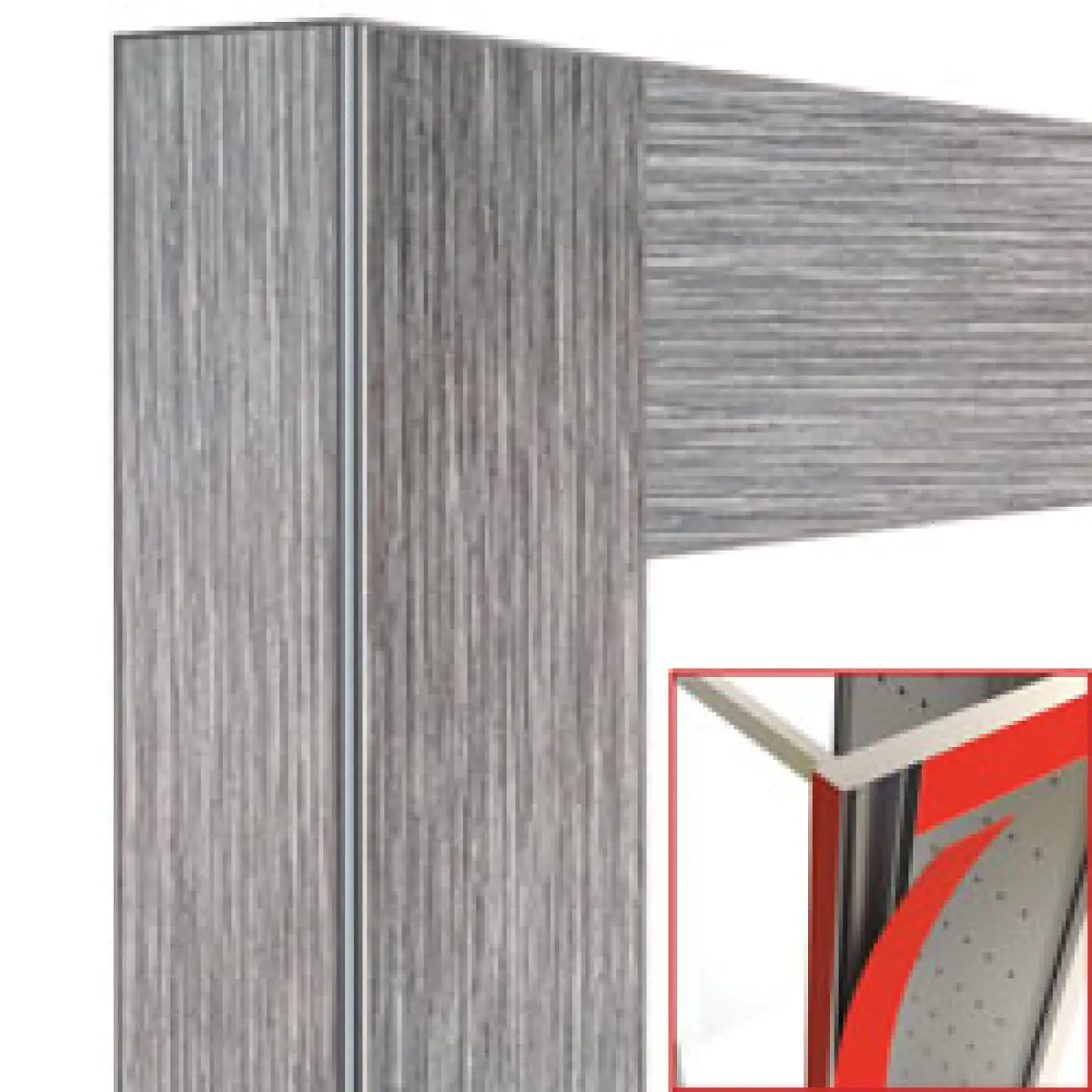 Image Deco vitrine 216Lt. Lariks ashen - magnetisch 0