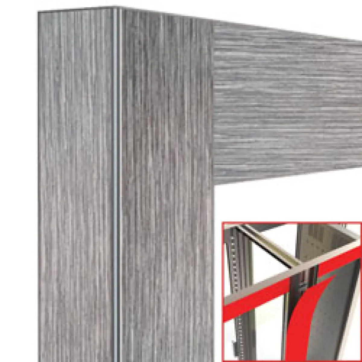 Image Deco vitrine 530Lt. Lariks ashen - magnetisch 0