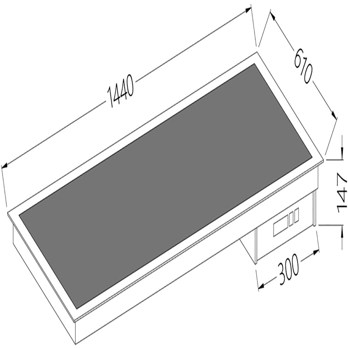 Image Vitrokeramisch element zwart 4x GN 1/1 0
