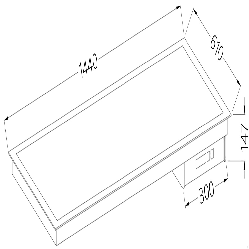 Image Vitrokeramisch element wit 4x GN 1/1 0