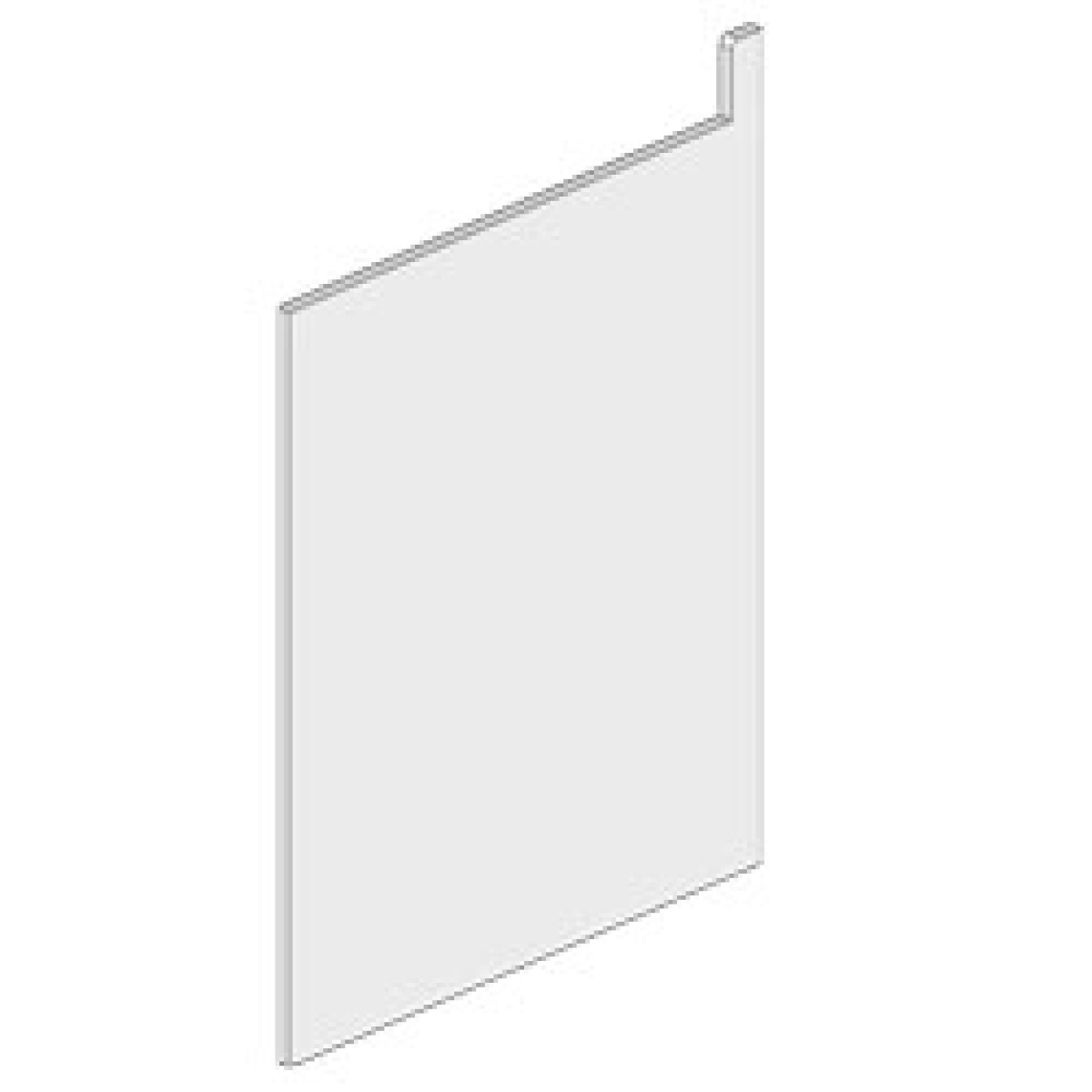 Image Zijwand in hout neutraal meubel, met openstaande boord, plint (1 stuk) 0