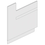 Image Zijwand in hout vitrine toonbank - lijst en plint (1stuk) 1