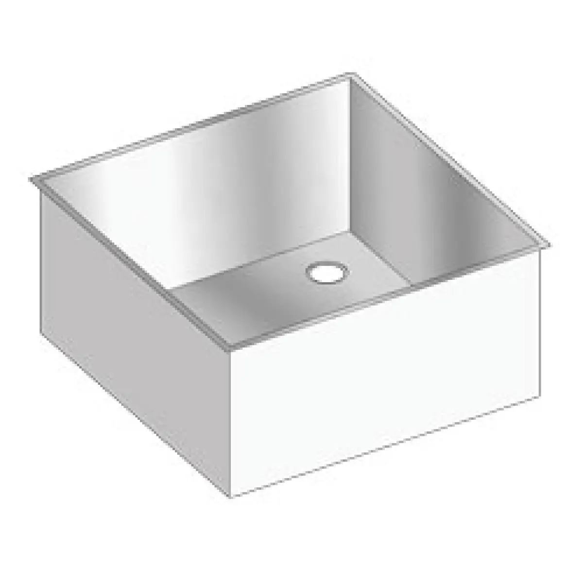 Image Optie: spoelbak 400x400xH200mm, toonbank of meubel achterzijde (1stuk) 1