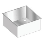 Image Optie: spoelbak 400x400xH200mm, toonbank of meubel achterzijde (1stuk) 1