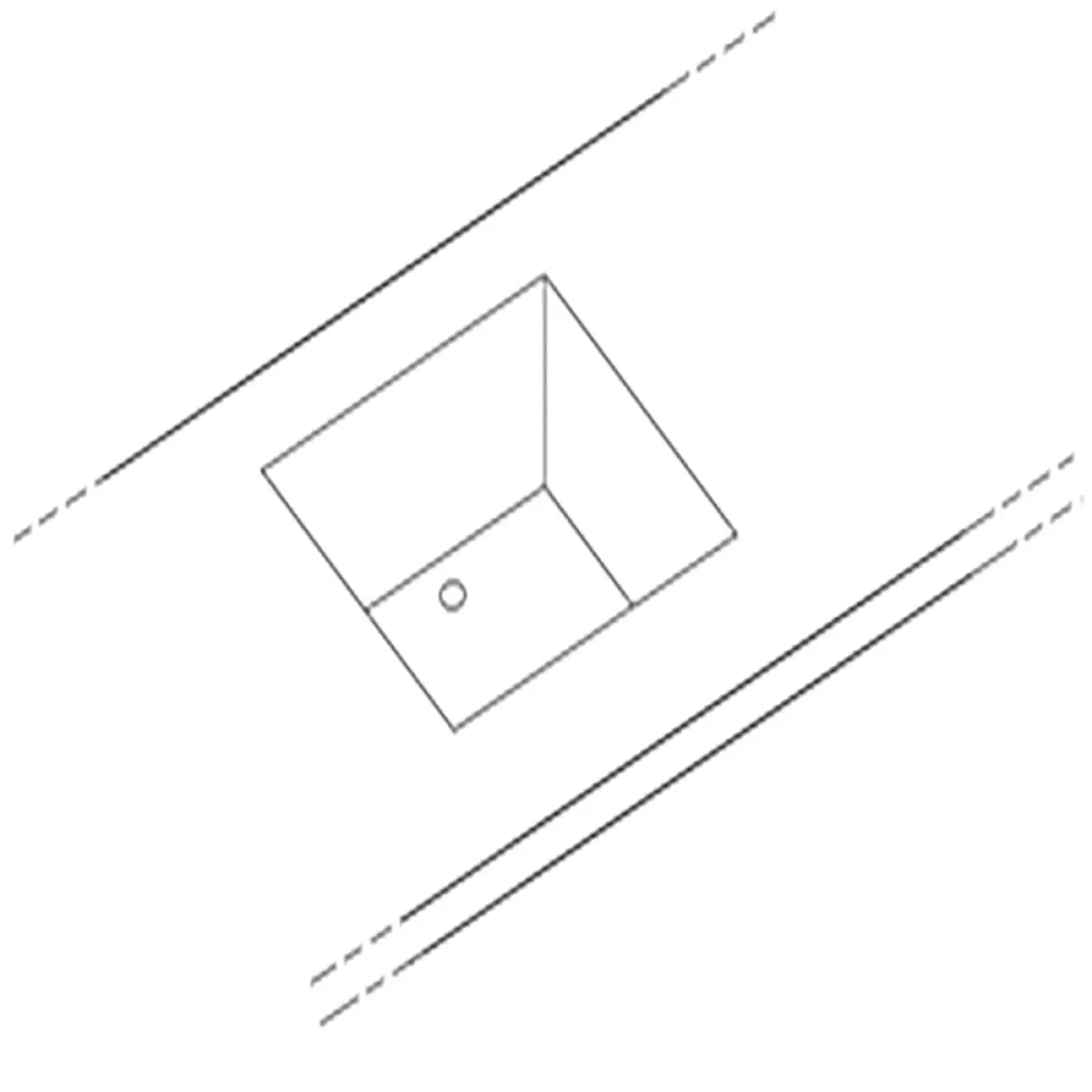 Image Optie: spoelbak 400x400xH200mm, toonbank of meubel achterzijde (1stuk) 0