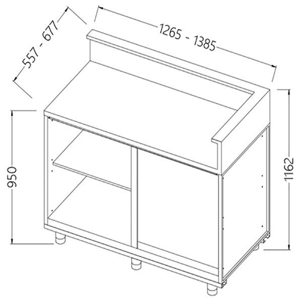 Image Neutrale bar-toonbanken met voorziening voor een dienst tablet (rechts) 0