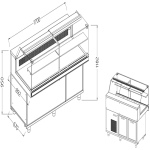 Image Statische gekoelde toonbankvitrine voor snacks_lage ruiten, groep op afstand 1