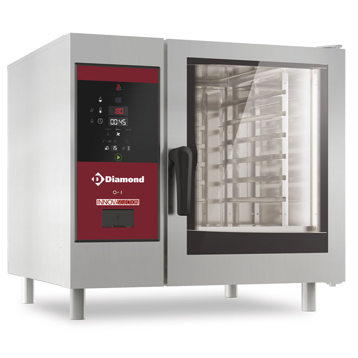Image Electrische oven directe stoom en convectie, 6x GN 1/1+Cleaning 0