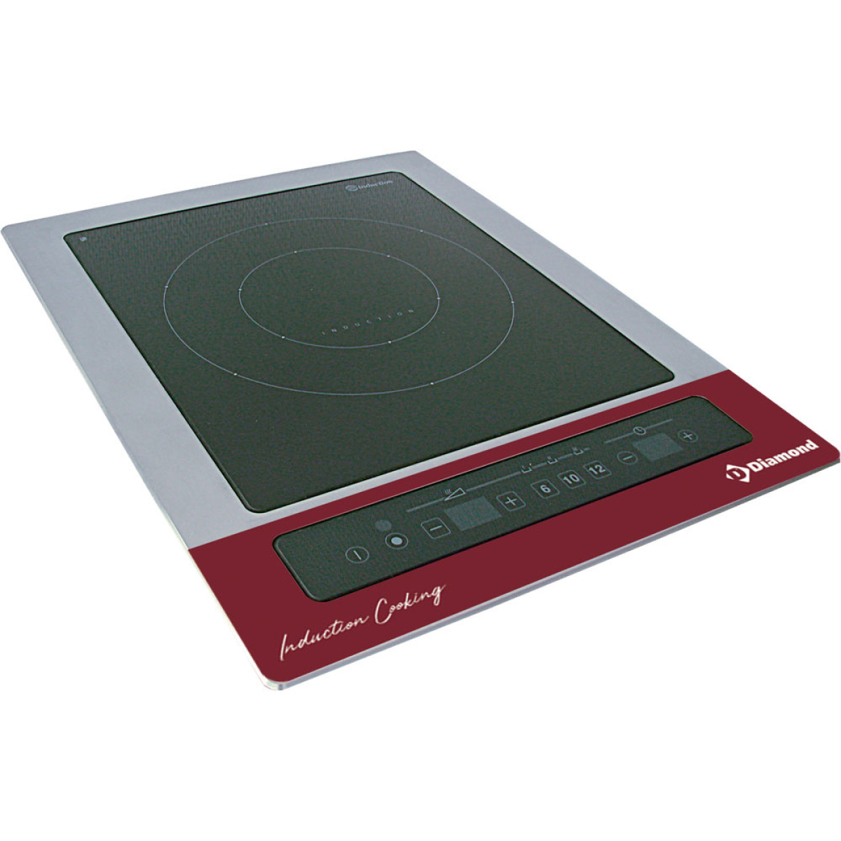 Image Inductieplaat "inbouwbaar" 3,6 kW-TRI, tactiele toetsen 0