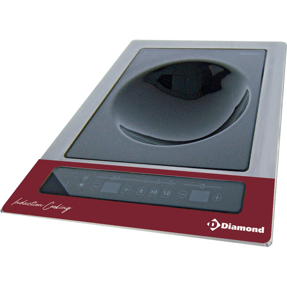 Image Inductieplaat "wok-inbouwbaar" 6 kW-TRI, tactiele toetsen 0