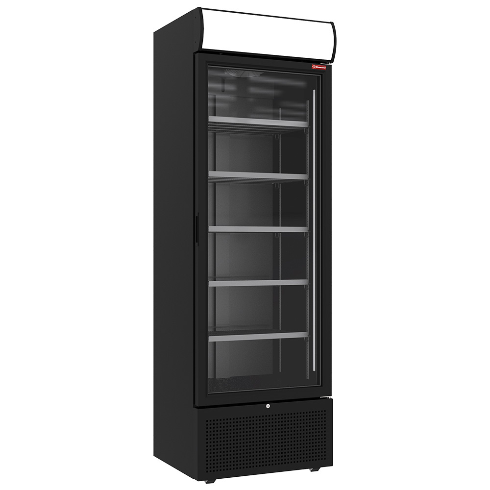 Image Positieve gekoelde vitrine 494 liter ZWART met lichtbak 0