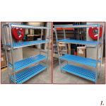 Image Lineaire rek in geanodiseerd aluminium 4 niveau's "Modular Rack" 1