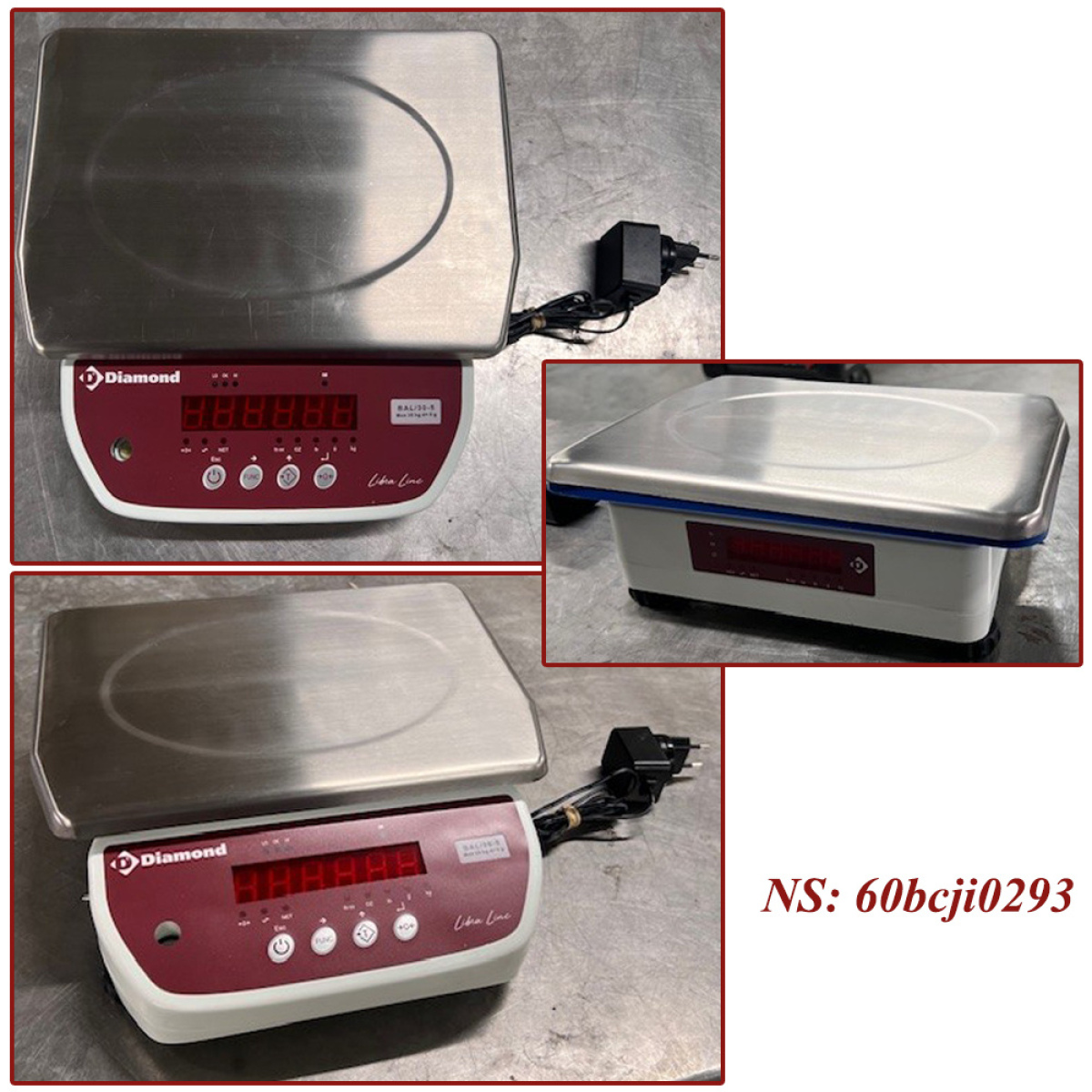 Image Elektronische weegschaal van roestvrij staal, 30 kg x 5 g 1