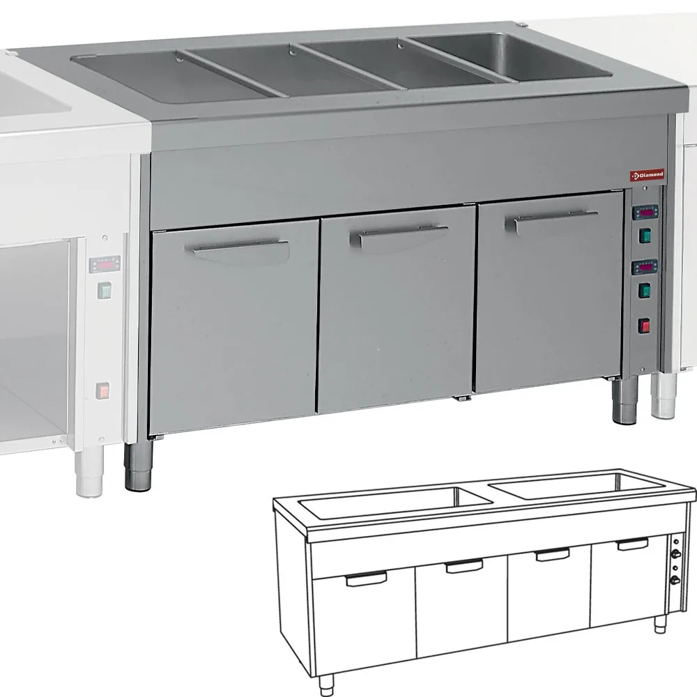Bain-marie element op warmkast 2x 3 GN 1/1 - Main Image