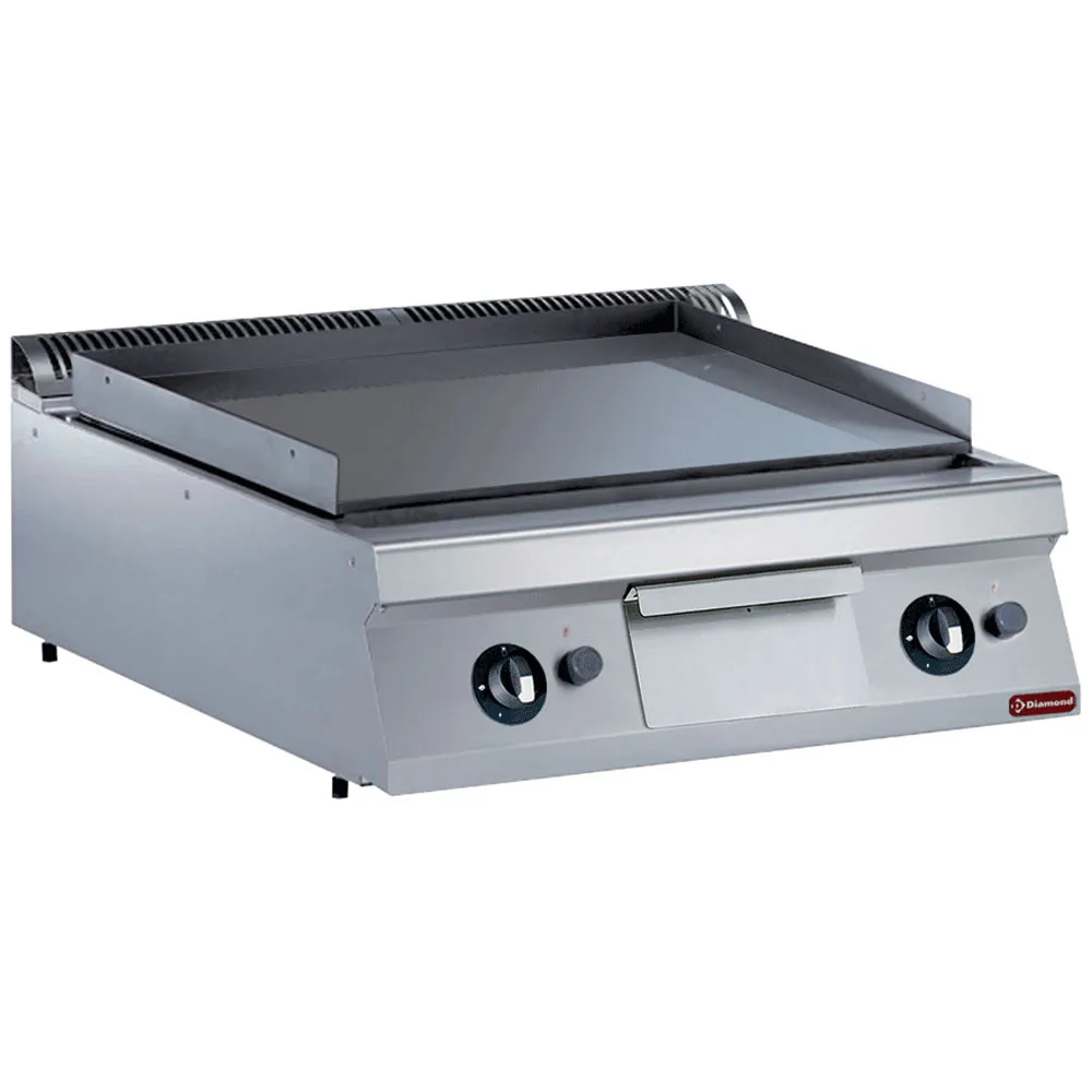 Bakplaat op gas, vlakke, hard verchroomde -TOP- - Main Image