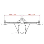 Band-uitroller op voetstuk, 600x1400 mm - Variabele snelheid - Image 3