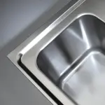 Bar toonbank met 2 compartimenten, afdruiprek + rooster, 1 spoelbak links. - Image 2