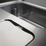 Bar toonbank met 3 compartimenten, afdruiprek + rooster, 2 spoelbakken links - Image 5