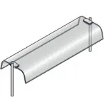 Bovenstructuur met gebogen ruit, dubbel - Main Image