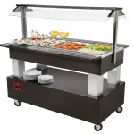 Buffet - Salad bar, gekoeld, 4x GN 1/1-150 (Wengé hout) - Main Image