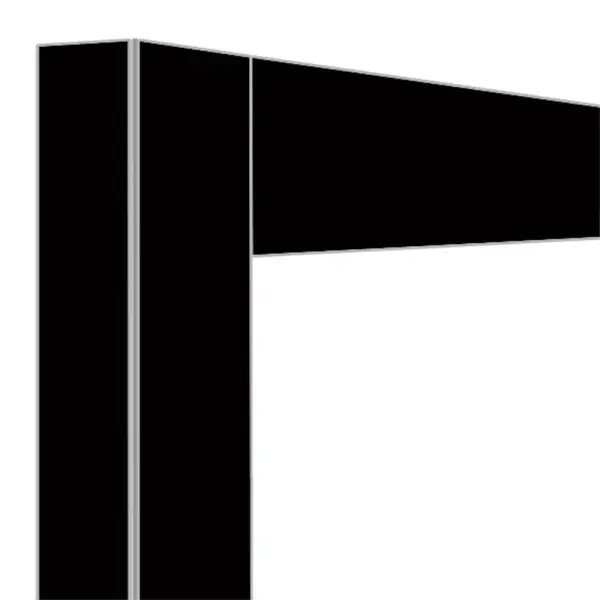 Deco vitrine 216Lt. zwart mat - Main Image