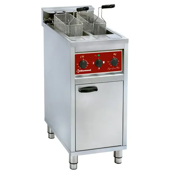 Electrische friteuse 2x 10 lit. op kast - Main Image