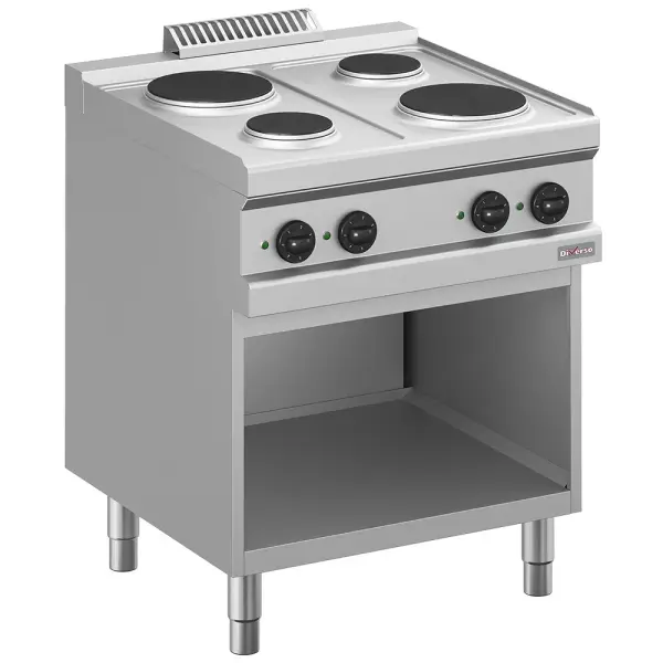 Elektrisch fornuis, 4 ronde kookplaten, op kast - Main Image