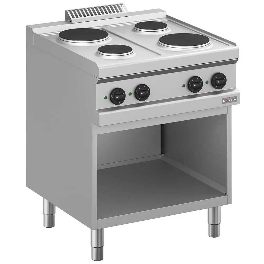 Elektrisch fornuis, 4 ronde kookplaten, op kast - Main Image Elektrisch fornuis, 4 ronde kookplaten, op kast - Main Image