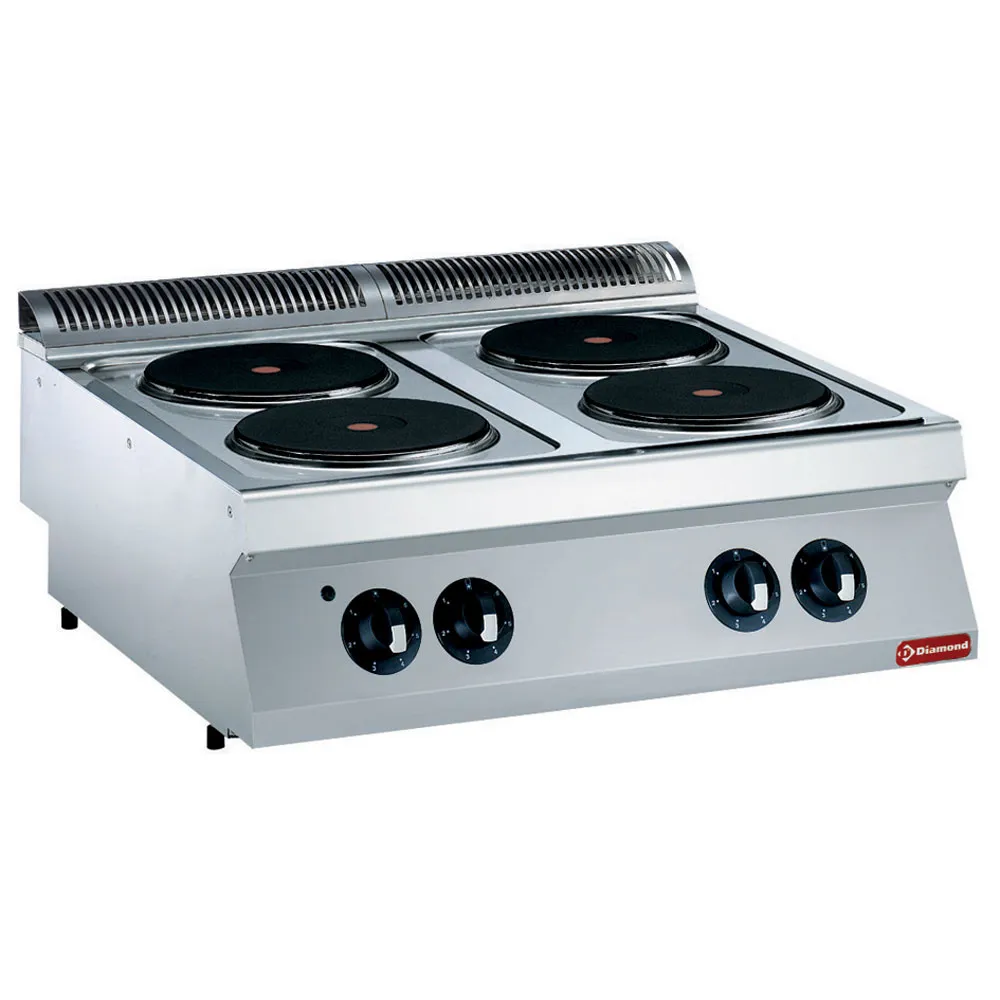 Elektrisch kookfornuis met 4 ronde platen -TOP- - Main Image