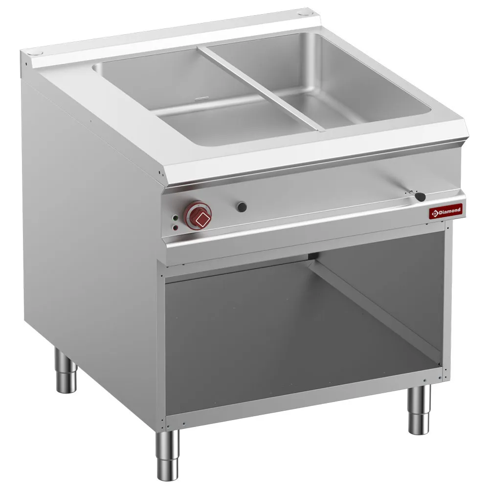 Elektrische bain-marie 8 GN 1/3 h.150 mm, open kast - Main Image