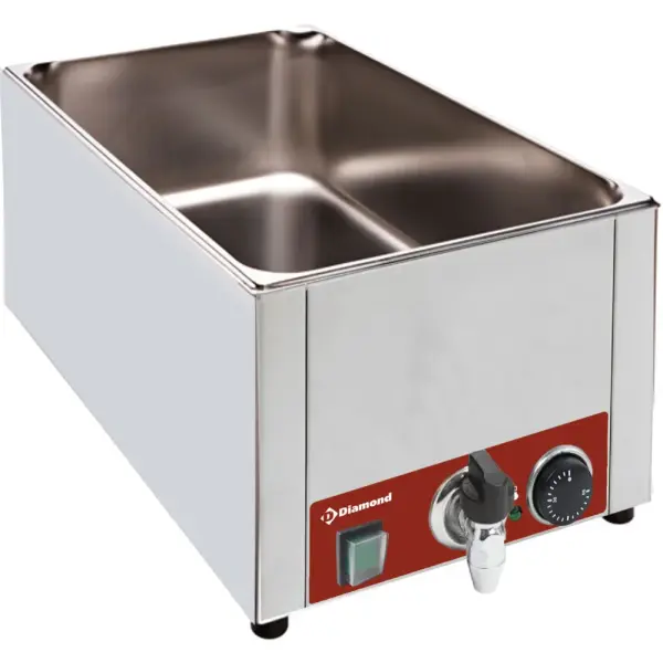 Elektrische bain-marie tafelmodel GN 1/1 - 150 mm + kraan - Main Image