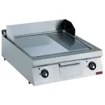 Elektrische bakplaat 2/3 vlak en 1/3 geribd met hard verchroomde plaat "80 µm" -TOP- - Main Image