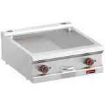 Elektrische bakplaat met 1/2 vlakke 1/2 geribde plaat, module 1/1 -Top- - Main Image