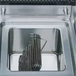 Elektrische friteuse met 2 kuipen 21 lit. op gesloten kast - Image 2