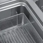 Elektrische friteuse met 2 kuipen 21 lit. op gesloten kast - Image 3