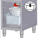 Elektrische friteuse met filtersysteem, 1 kuip van 16 liter, op meube - Image 2