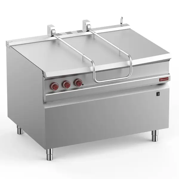 Elektrische kantelbare braadpan, R.V.S. kuip 120 liter op meubel - Main Image