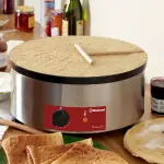 Elektrische pannenkoekplaat hoog rendement, Ø 400 mm "geëmailleerd" - Image 2