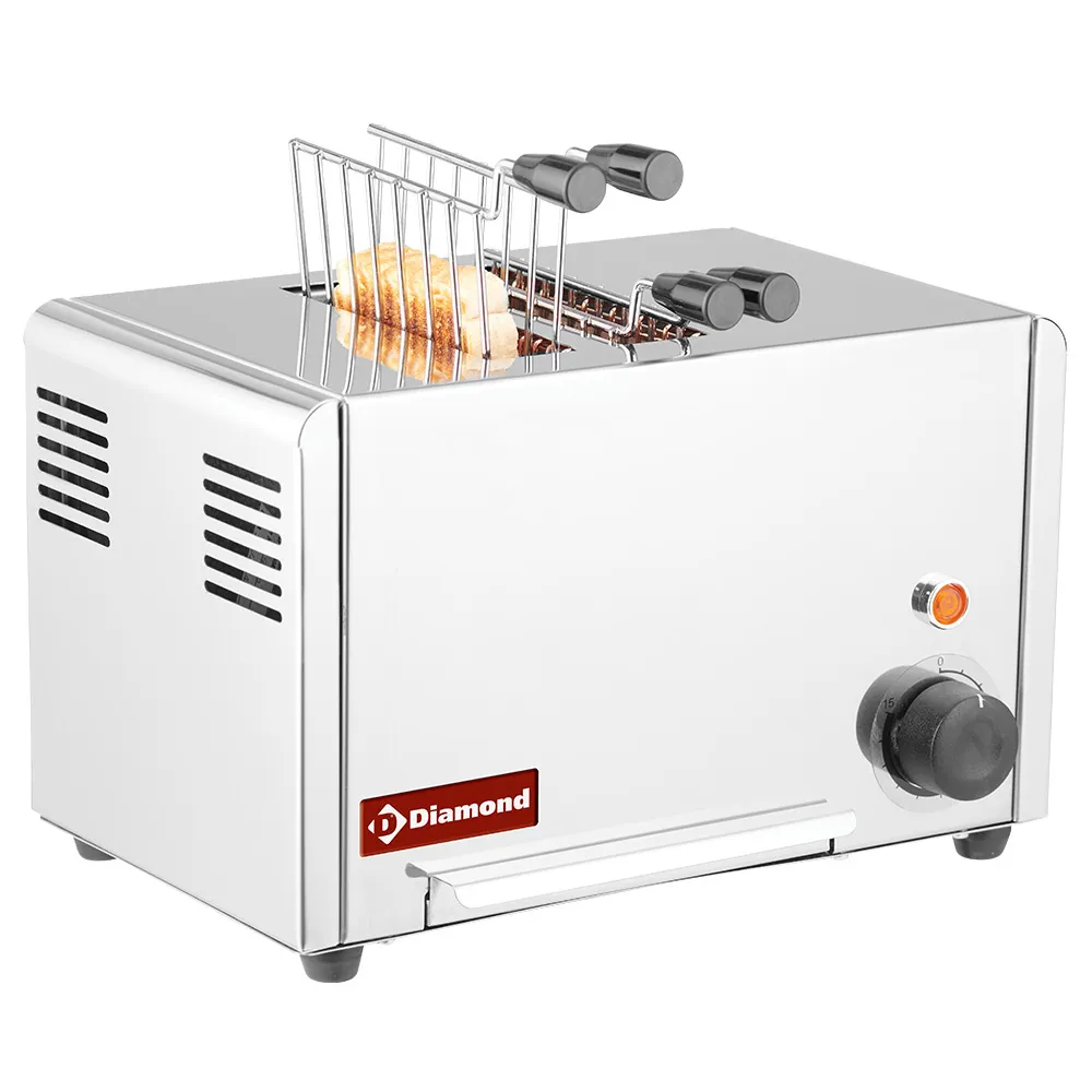 Elektrische toaster (croque-monsieur), 2 tangen - Roestvrij staal. - Main Image