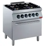 Fornuis 4 vuren 5,5 kW, elektrische oven GN 2/1 - Main Image