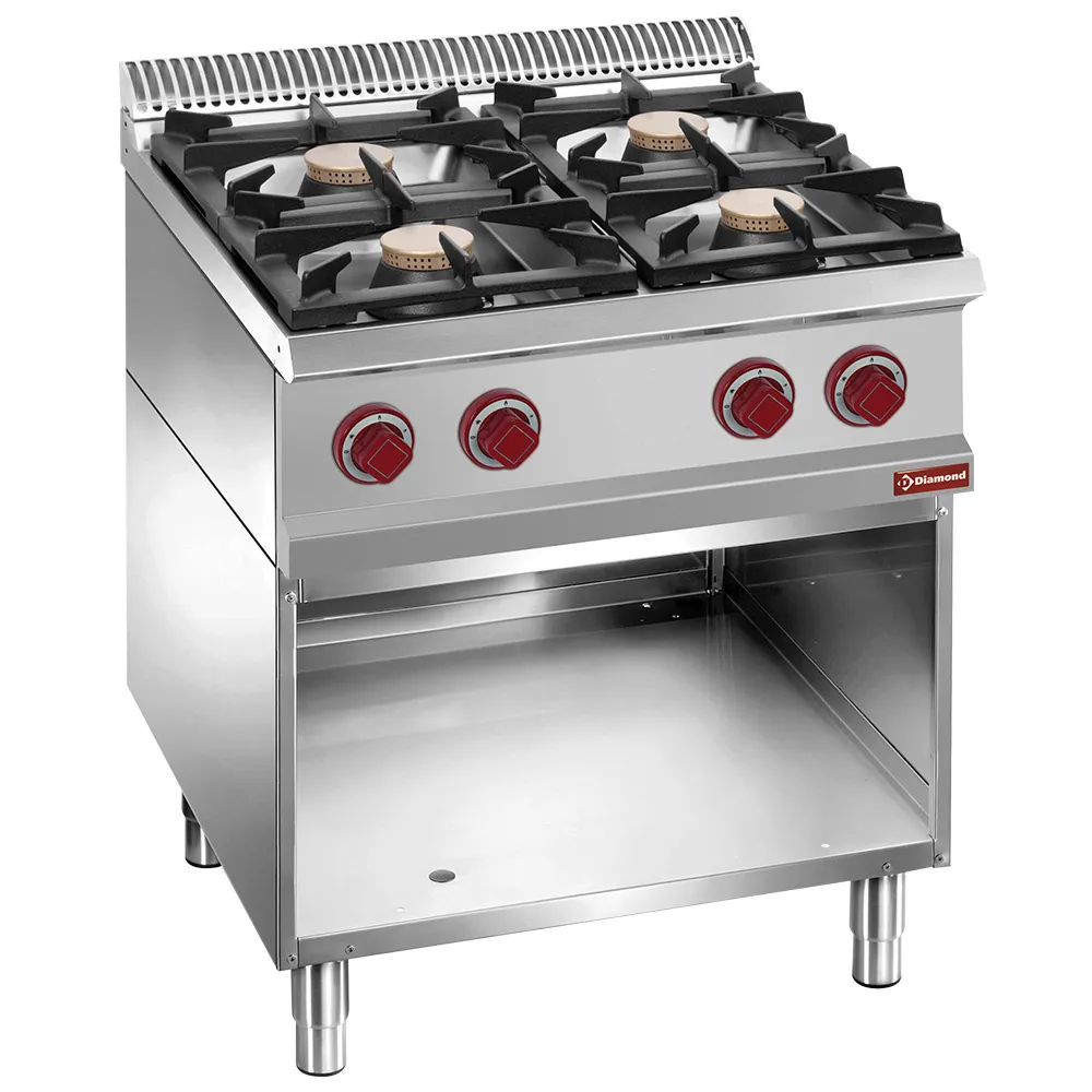 Fornuis samengesteld uit : 4 branders & open kast - Main Image