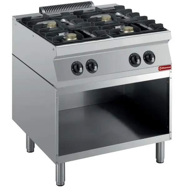 Fornuis samengesteld uit: 4 branders & open kast - Main Image