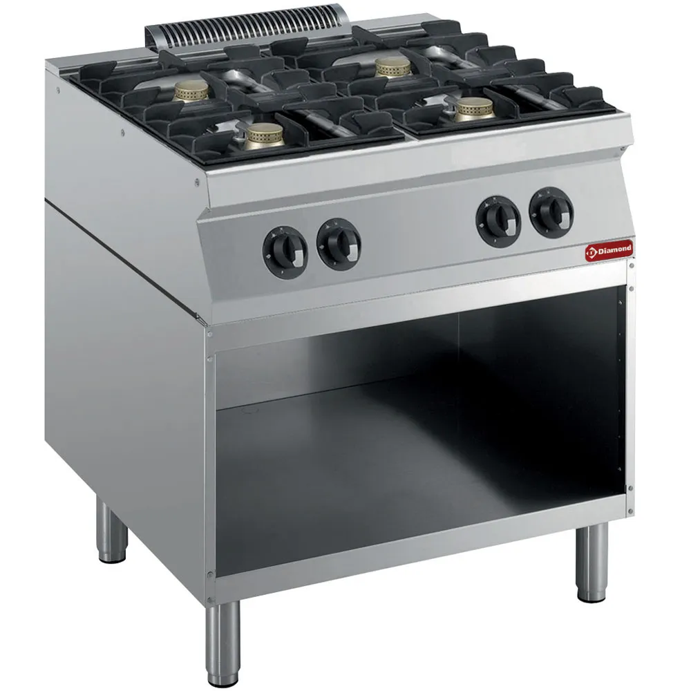 Fornuis samengesteld uit: 4 branders & open kast - Main Image