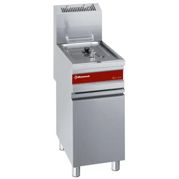 Frituurpan op gas, 1 kuip van 15 liter op kast - Main Image