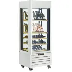 FULL glazen vitrine" 440 liter, 1 niveau + 4 planken, geventileerd - WINE - WIT - Image 2